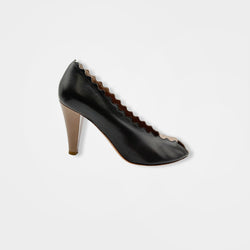 pre-loved CHLOÉ toupe leather heels | Size EU37 UK4