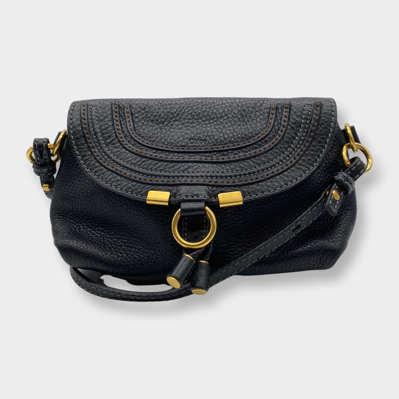CHLOÉ black leather mini handbag