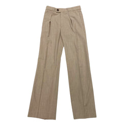 pre-loved CHLOÉ beige woolen trousers with back pockets | Size FR36