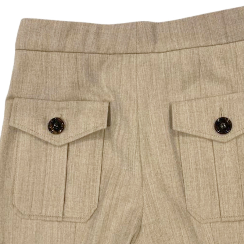 CHLOÉ beige woolen trousers with back pockets