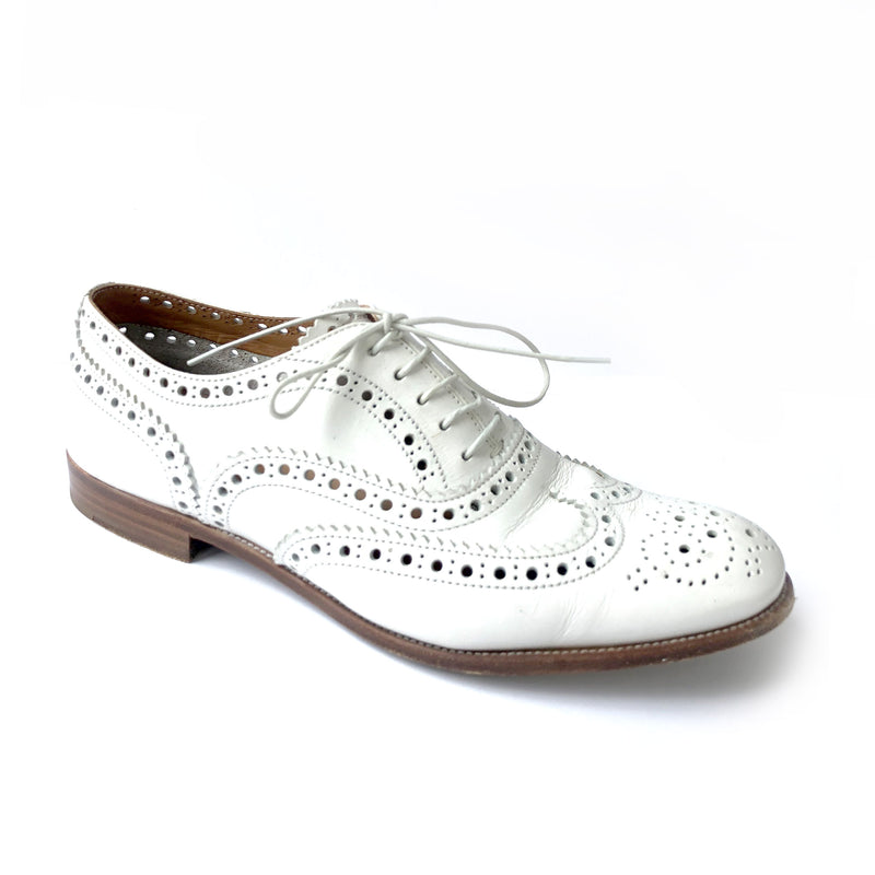 CHURCH'S Burwood off-white leather lace up shoes