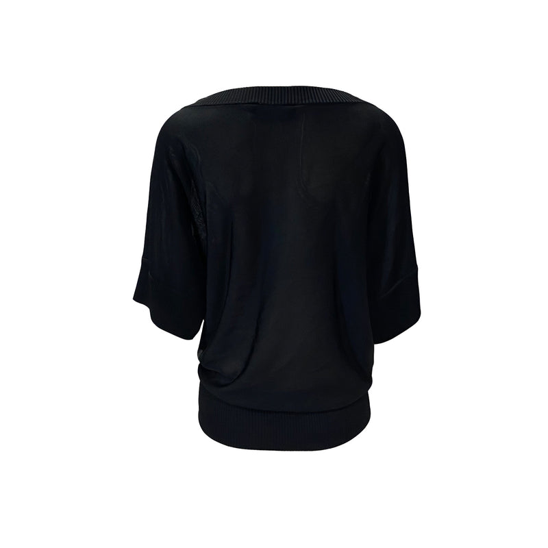 pre-owned DOLCE&GABBANA black top 
