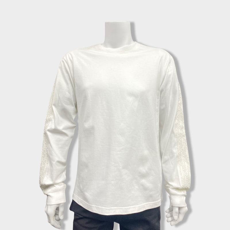 pre-owned DIOR white cotton sweatshirt | Size XL
