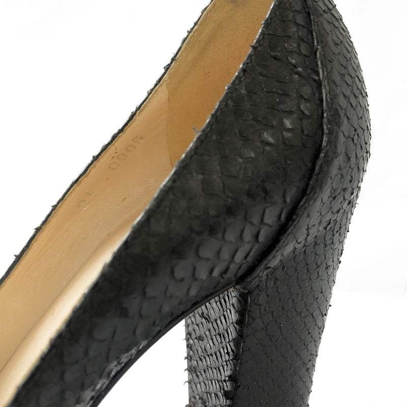 DIOR black python pumps