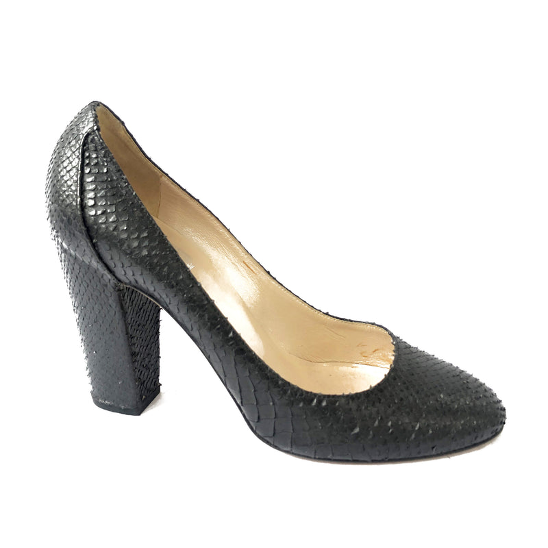 DIOR black python pumps