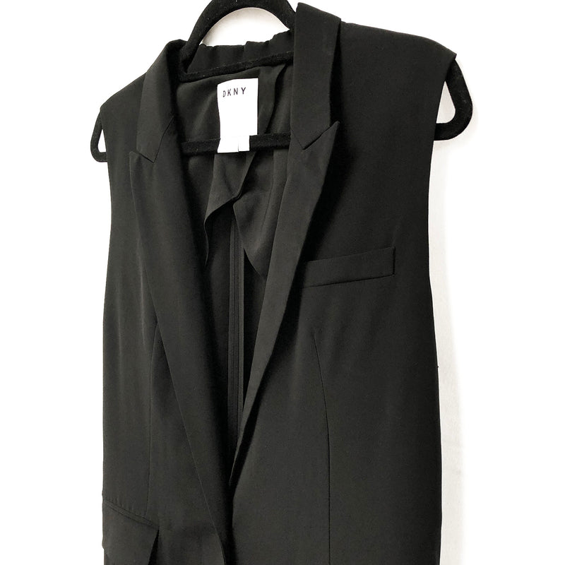 DKNY black vest coat