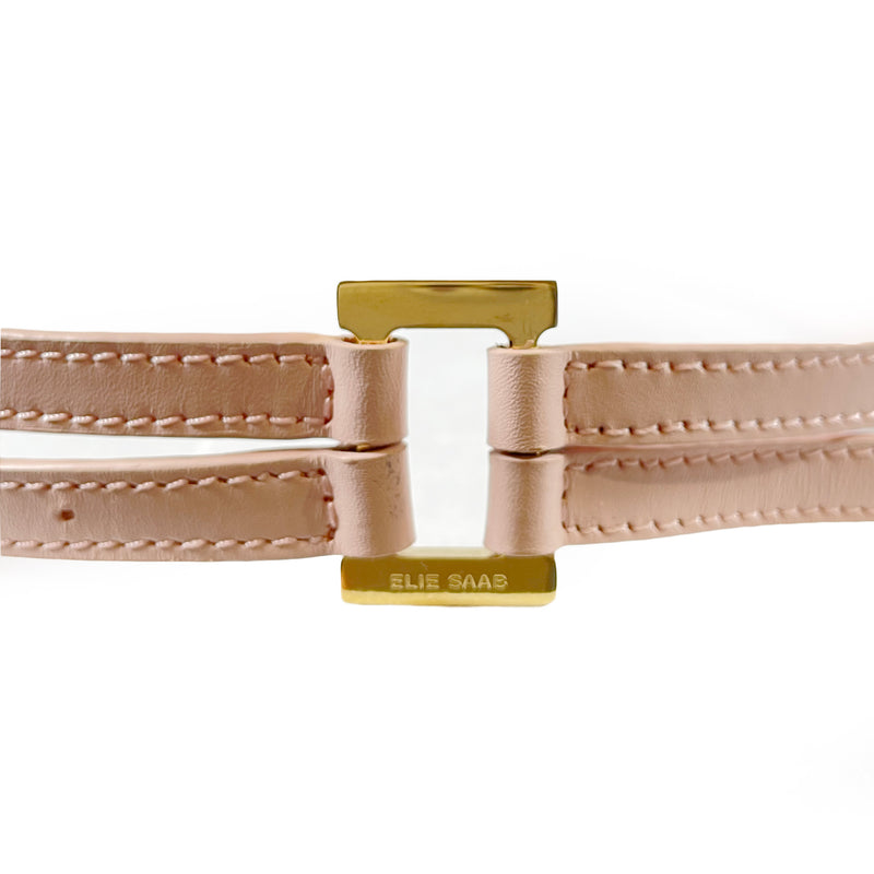 Elie Saab pink leather belt 