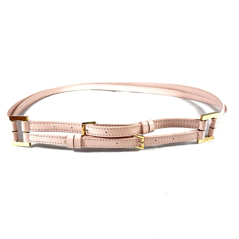 second hand Elie Saab pink leather belt 