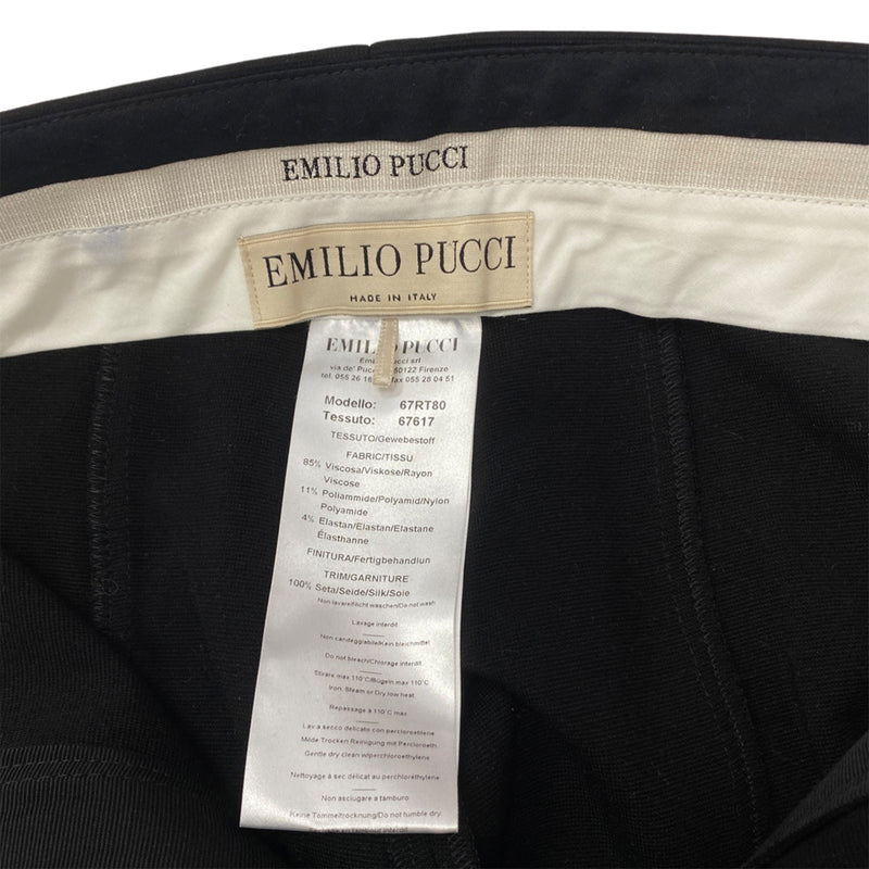 EMILIO PUCCI black fitted trousers