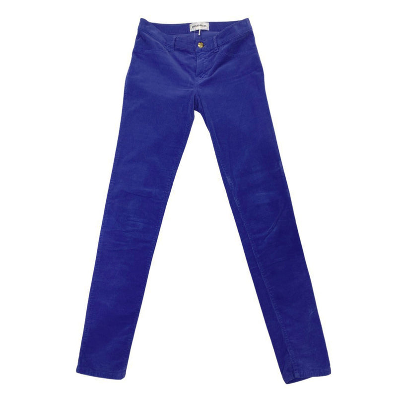 pre-owned EMILIO PUCCI navy corduroy trousers | Size IT40