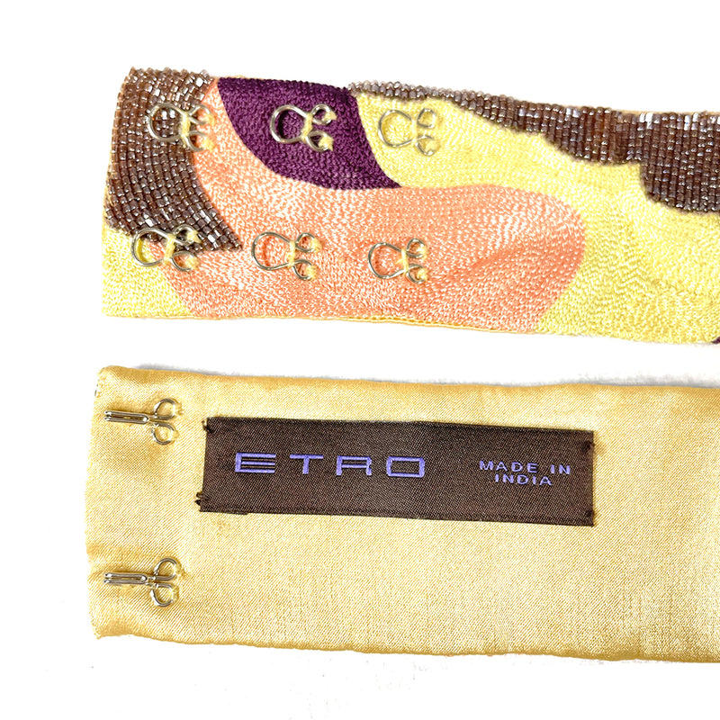 Etro silk print belt