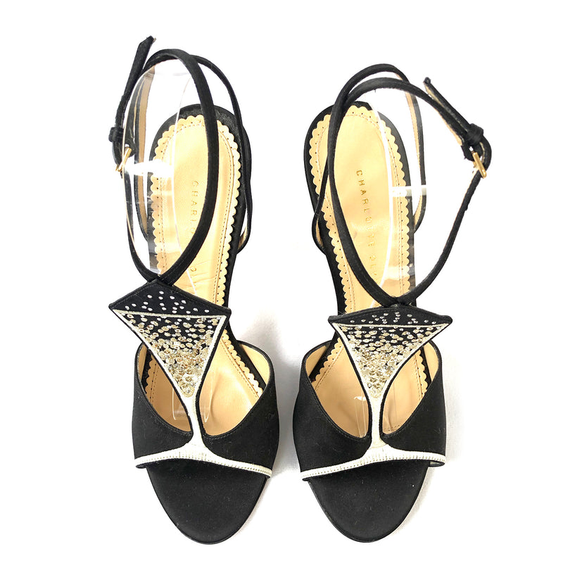 Charlotte Olympia La Grande Dame Champagne heels