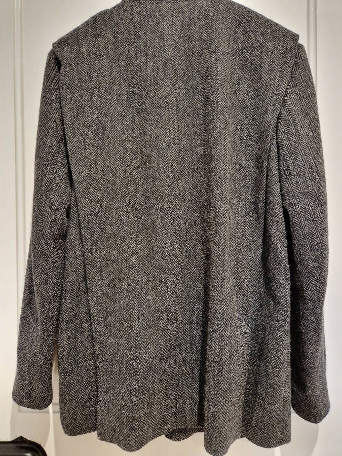 Isabel Marant women's grey Herringbone Tweed Wool Coat
