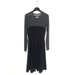 GANNI black velvet dress