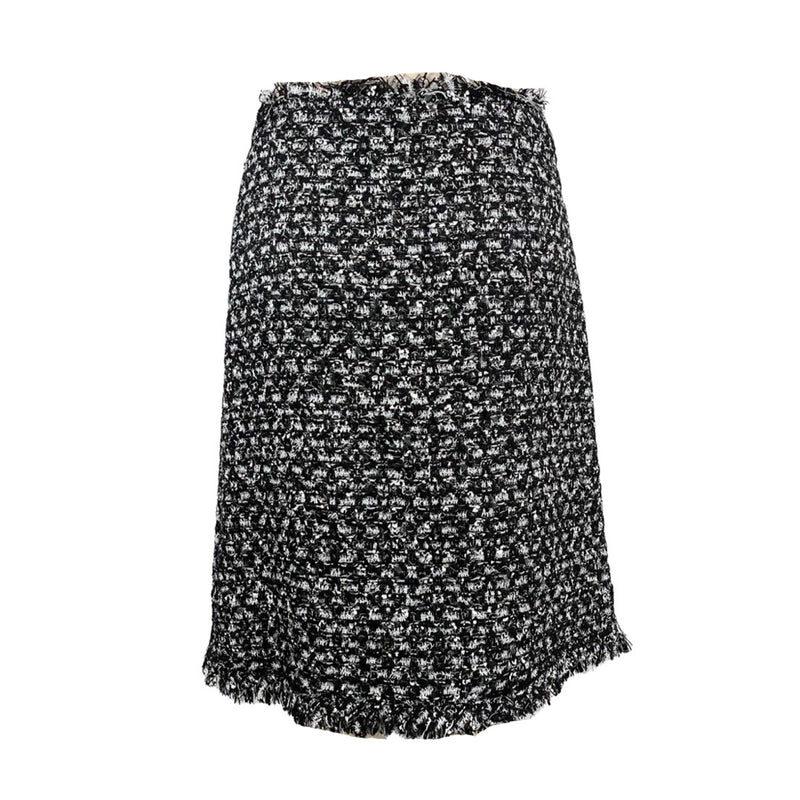 pre-owned Giambattista Valli grey tweed mini skirt | Size IT38