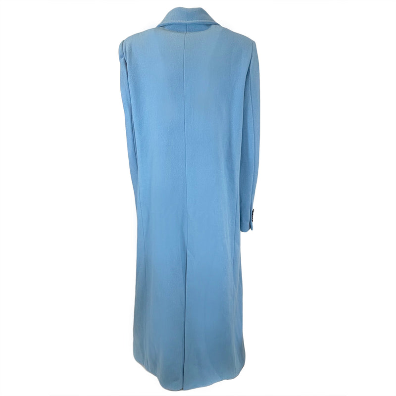 Giada Benincasa sky blue double-breasted coat