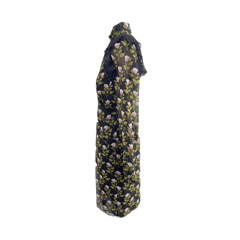 pre-loved GIAMBATTISTA VALLI black flower print dress | Size IT40