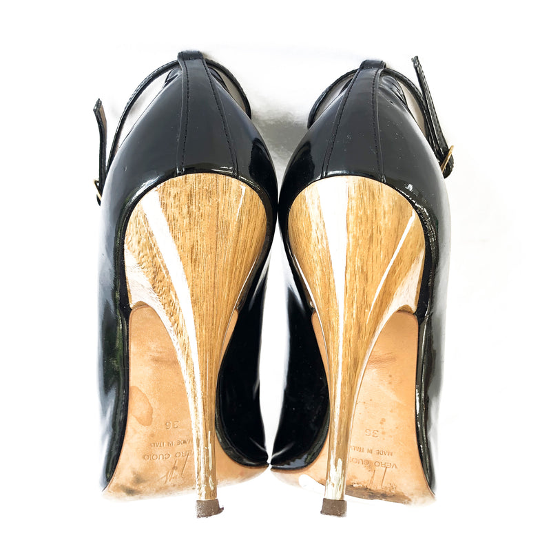 GIUSEPPE ZANOTTI black patent leather heels
