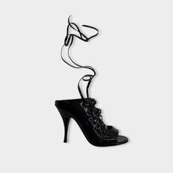 pre-loved GIVENCHY black patent leather heels | Size EU37 UK4