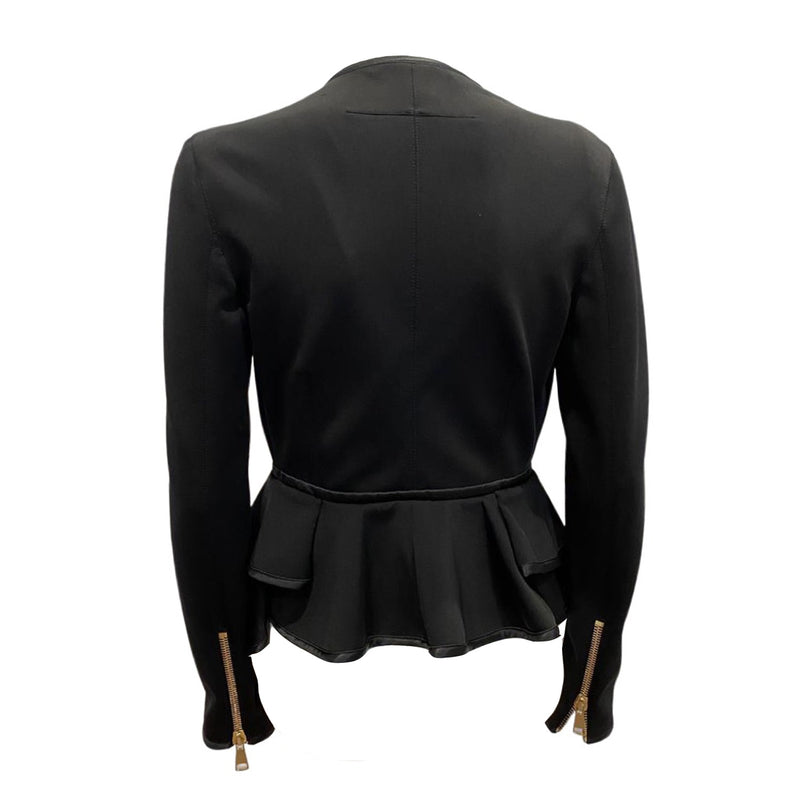 second-hand GIVENCHY black jacket with stylized gold zips | Size FR40