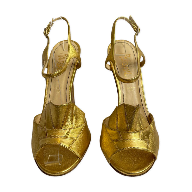 Jerome C. Rousseau gold heels