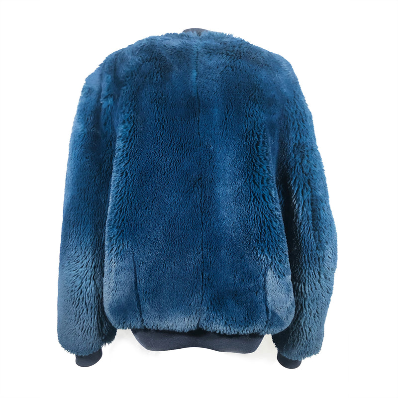 Canada Goose teddy bear aqua blue bomber jacket