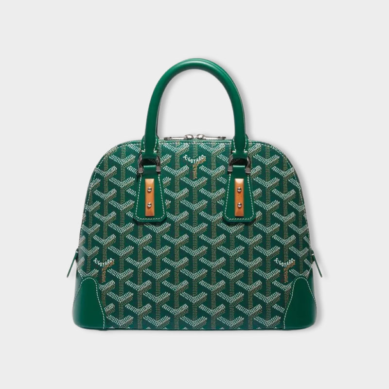 pre-loved GOYARD green leather Vendôme Mini handbag