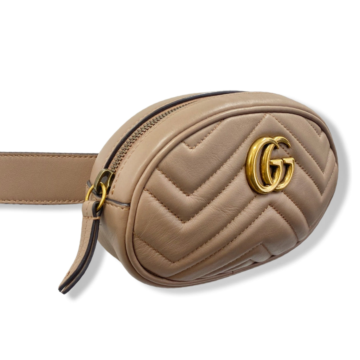 Gucci - Authenticated Marmont Purse - Leather Beige for Women, Very Good Condition