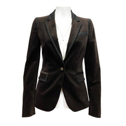 pre-loved Gucci brown velvet jacket | Size IT40