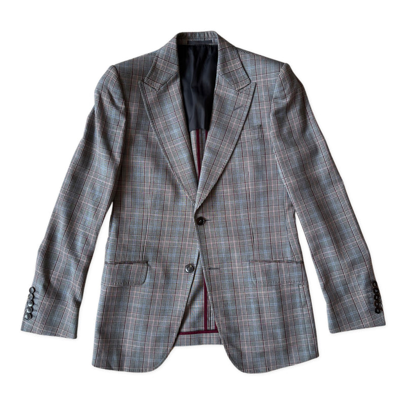 GUCCI wool grey check jacket