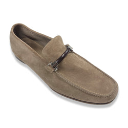 pre-loved ERMENEGILDO ZEGNA grey suede loafers | Size IT42
