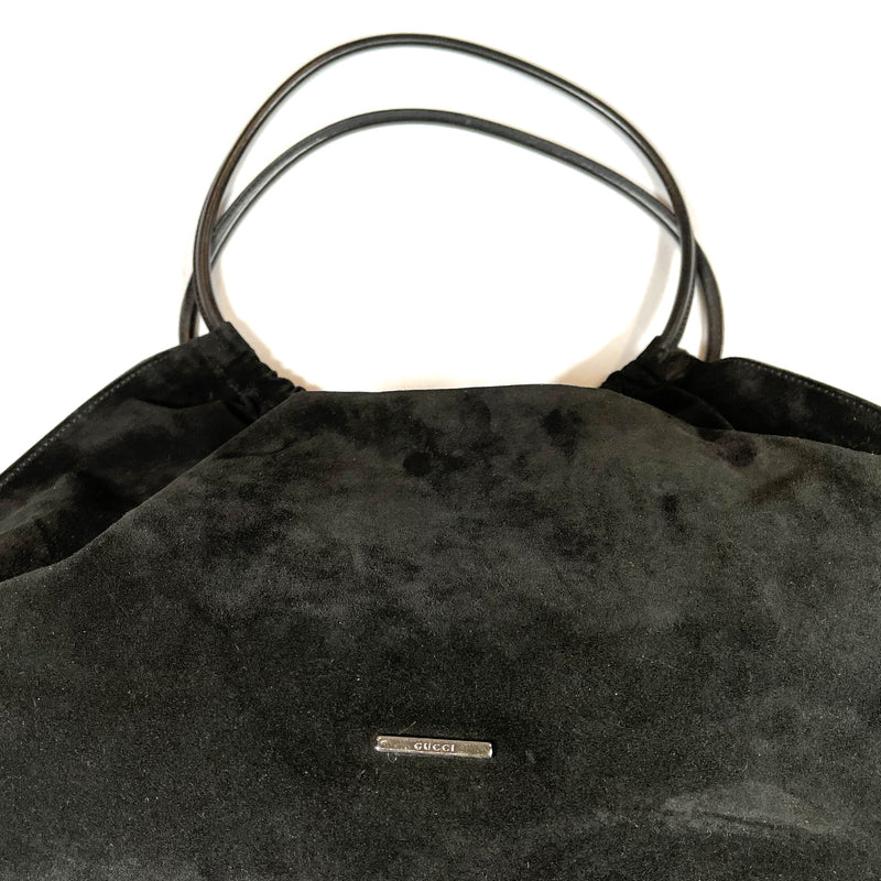 Gucci black suede and leather handbag