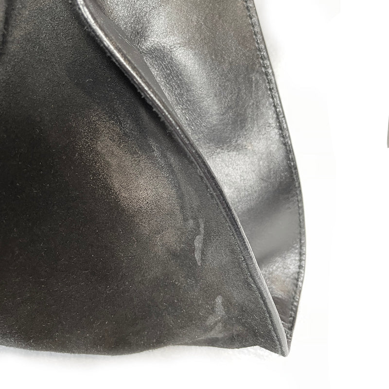 Gucci black suede and leather handbag