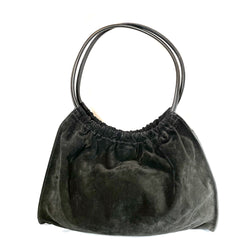 Gucci black suede and leather handbag