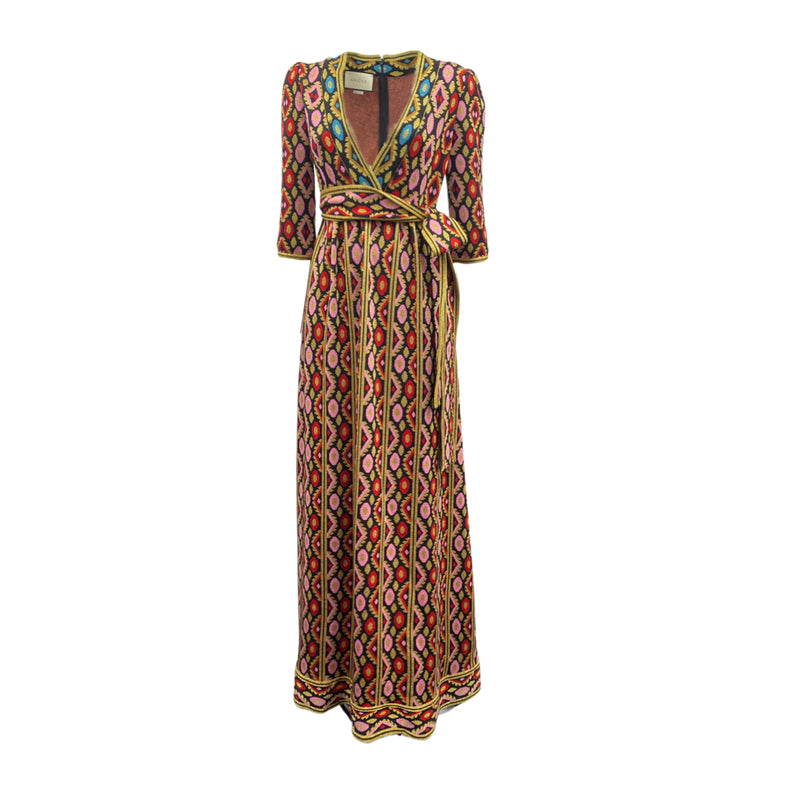 pre-loved GUCCI multicolour woolen maxi dress | Size S