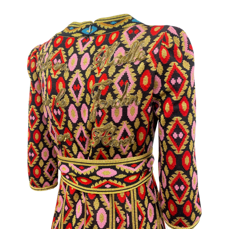 pre-owned GUCCI multicolour woolen maxi dress | Size S
