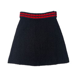 Gucci black mini tweed skirt