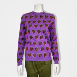 pre-loved GUCCI purple sparkling jumper | Size XS
