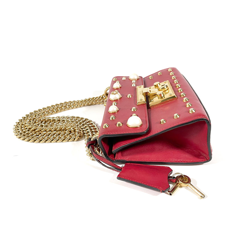 Gucci red Padlock Leather crossbody bag