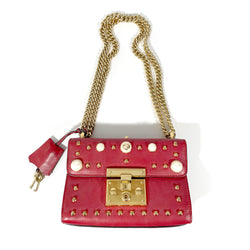 Gucci red Padlock Leather crossbody bag