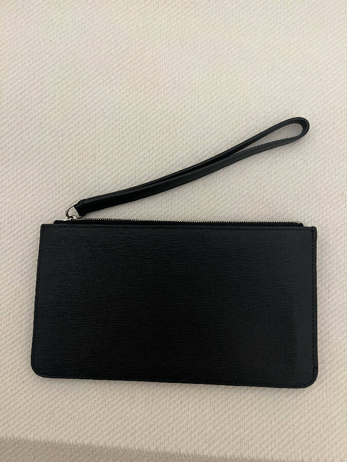 Fendi black leather wallet on chain karl lagerfeld leather clutch