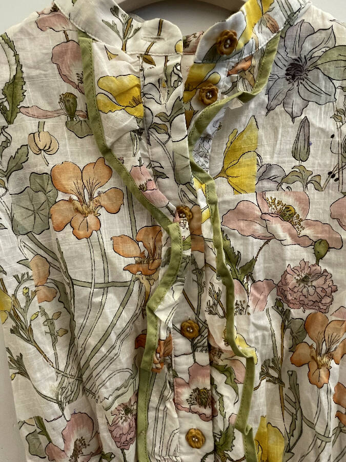 Zimmermann girl's multicoloured flower print Jeannie frill playsuit