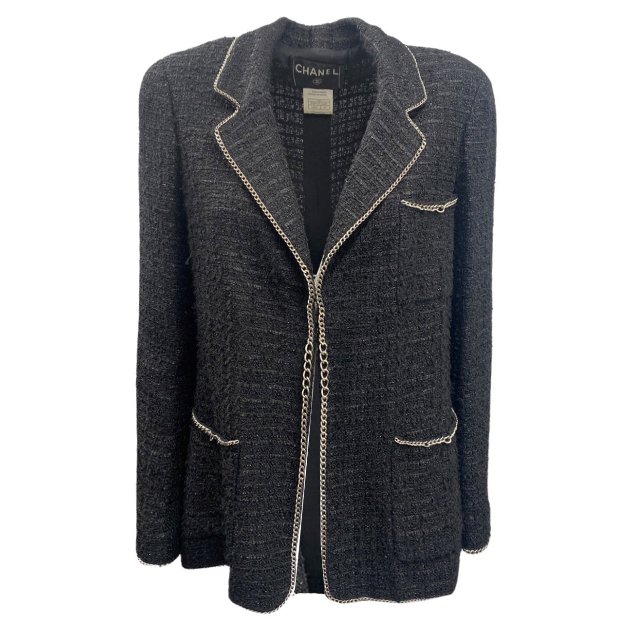 Tweed jacket Chanel Black size 40 FR in Tweed - 23467672