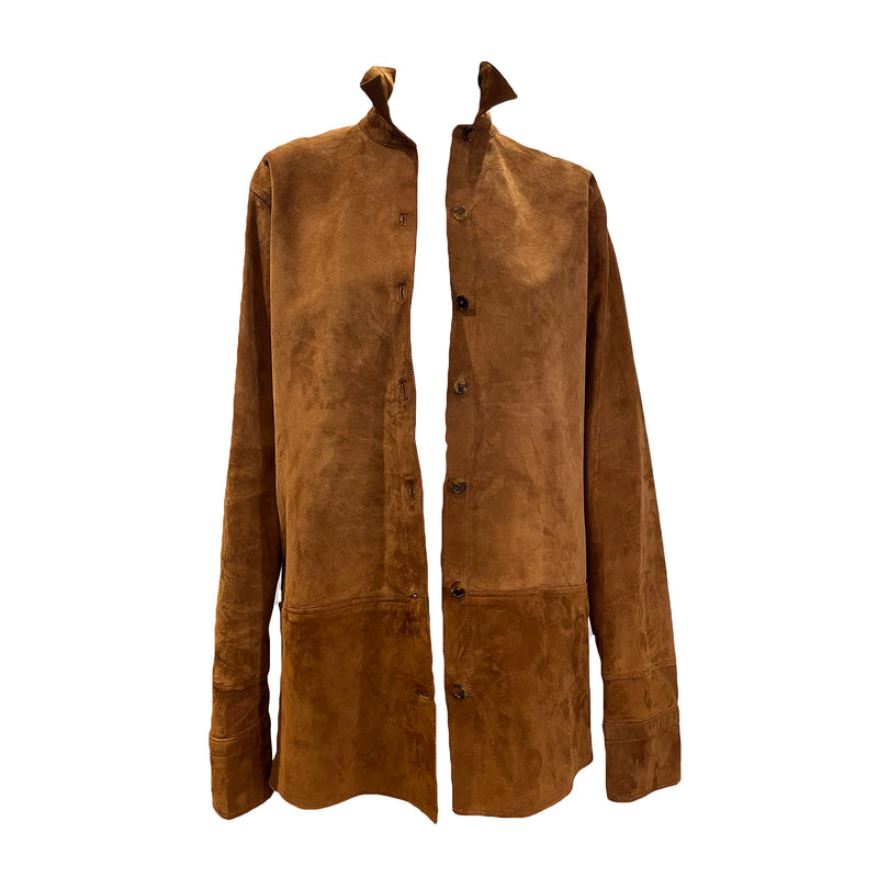 second hand Helmut Lang brown suede jacket