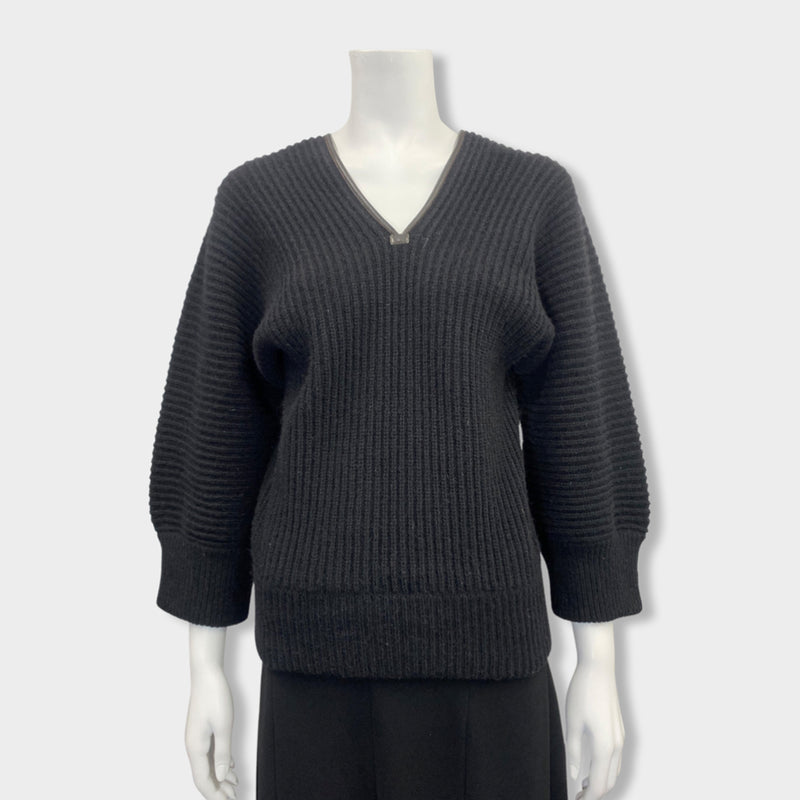 pre-loved HERMÈS black camel jumper | Size FR34