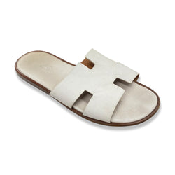 pre-loved HERMÈS white leather Izmir sandals | Size 42