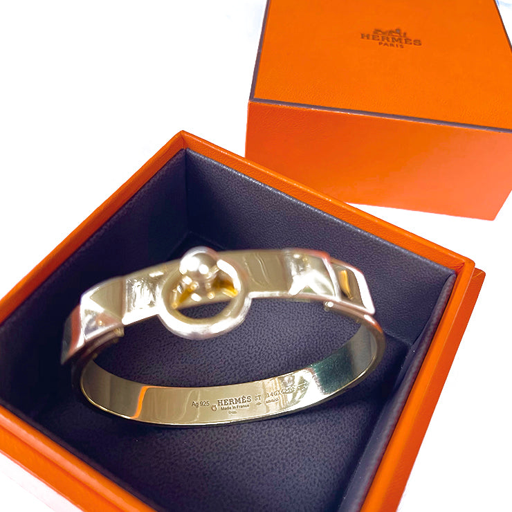 Hermès gold vermeil collier de chien bracelet