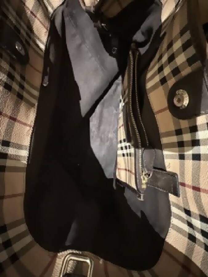 Burberry women's Beige and Brown Haymarket Checked Leather Canterbury Tote