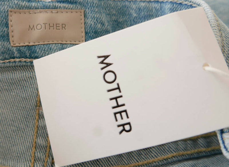 Mother women’s blue denim cut off rascal shorts
