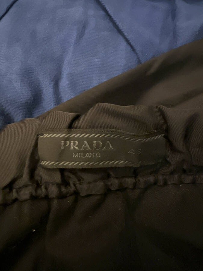 Prada women's black nylon joggers